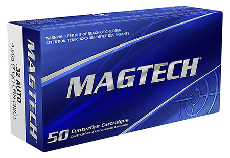 Magtech 32C Range/Training  32ACP 71gr Lead Round Nose 50 Per Box/20 Case