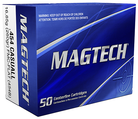 Magtech 454B Range/Training  454Casull 260gr Full Metal Jacket Flat Nose 20 Per Box/50 Case