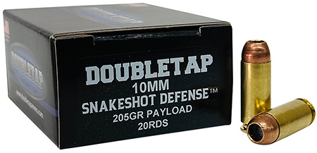 DoubleTap Ammunition 10MMSS20 Snake Shot  10mm 20 Per Box/50 Case