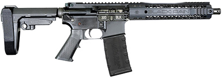 Black Rain Ordnance  Spec15  300 Blackout 30+1 10.50" Black Nitride Steel Barrel, 10" M-LOK Handguard, Black Anodized Aluminum Picatinny Rail Receiver, Tactical SBA3 Brace, Black G.I. Grip