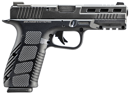 Rock Island 57124 STK100  9mm Luger 17+1 4" Black PVD Ported/Serrated  Slide, Black Anodized Frame