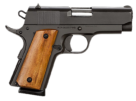 Rock Island 51416MA GI Standard CS *MA Compliant 45 ACP Caliber with 3.50" Barrel, 7+1 Capacity, Overall Black Parkerized Finish Steel, Beavertail Frame, Serrated Slide  &  Wood Grip