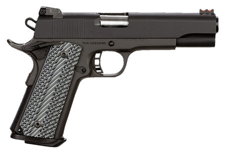 Rock Island 51991 Rock Ultra FS 10mm Auto Caliber with 5" Barrel, 8+1 Capacity, Overall Black Parkerized Finish Steel, Beavertail Frame, Serrated Slide  &  Black/Gray G10 Grip