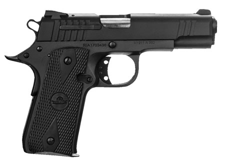 Rock Island 51912 Baby Rock GI Standard CS 380 ACP Caliber with 3.75" Barrel, 7+1 Capacity, Overall Black Parkerized Finish Steel, Beavertail Frame, Serrated Slide  &  Black Rubber Grip