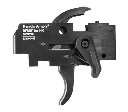 Franklin Armory 0550000BLK Binary  Black Curved Trigger Fits HK 91/93 Ambidextrous