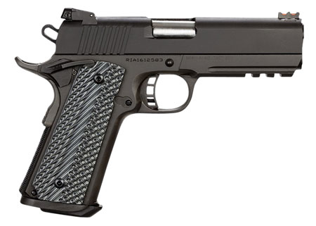 Rock Island 51994 Tac Ultra MS 10mm Auto Caliber with 4.25" Barrel, 8+1 Capacity, Overall Black Parkerized Finish Steel, Picatinny Rail/Beavertail Frame, Serrated Slide  &  Black/Gray G10 Grip