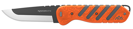 Outdoor Edge HTX35B6C Razor HTX  3.50" Folding Plain 420J2 SS Blade Orange/Gray