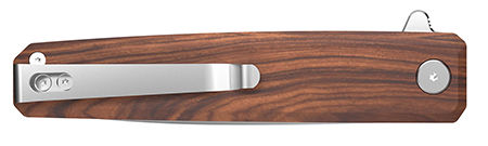 Outdoor Edge PL1C Peleus  3.10" Folding Clip Point Plain Black Oxide 8Cr13MoV SS Blade Wood G10 Handle