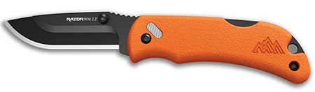 Outdoor Edge RMB222C RazorMini  2.20" Folding Plain 420J2 SS Blade Blaze Orange ABS Polymer Handle