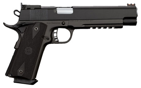 Rock Island 52008 Pro Ultra Match 10mm Auto Caliber with 6" Barrel, 8+1 Capacity, Overall Black Parkerized Finish Steel, Picatinny Rail/Beavertail Frame, Serrated Slide  &  Black Rubber Grip