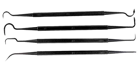 Tapco TAP22015 Gun Pick Tool Set Black Cleaning 4 Pack