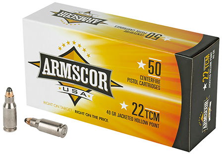 Armscor FAC22TCM1N USA  22TCM 40gr Jacketed Hollow Point 50 Per Box/20 Case