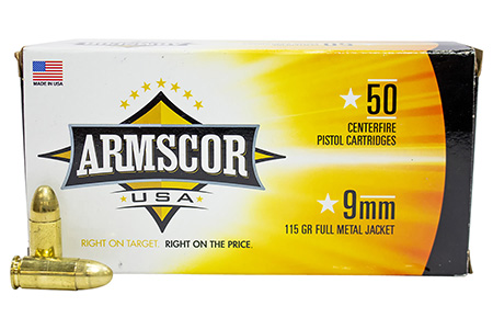 Armscor FAC92N USA  9mmLuger 115gr Full Metal Jacket 50 Per Box/20 Case