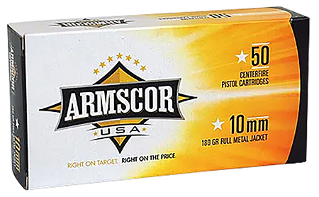 Armscor FAC102N USA  10mmAuto 180gr Full Metal Jacket 50 Per Box/20 Case