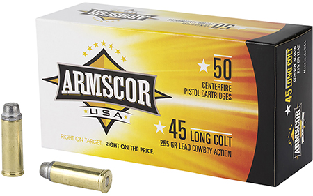 Armscor FAC45LC1N USA  45Colt 255gr Lead 50 Per Box/8 Case