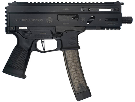 Grand Power 8588005808590 SP9A3S Stribog 9mm Luger 30+1 5.50" Black Threaded Barrel, M-LOK Handguard, Black Aluminum Picatinny Rail Receiver, Rear Picatinny Rail, Black Polymer Grip, Thread Protector