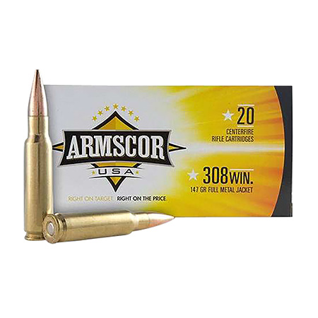 Armscor FAC3081N USA  308Win 147gr Full Metal Jacket 20 Per Box/10 Case