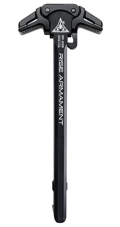 Rise Armament RA220BLK  Charging Handle AR-15 Black Anodized Aluminum Ambidextrous Hand