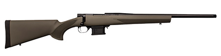 Howa HMACF65GYTH 1500 Mini Action 6.5 Grendel 20" Black Carbon Fiber Threaded Barrel, Black Drilled  &  Tapped Steel Receiver, Fixed HTI Green Synthetic Stock