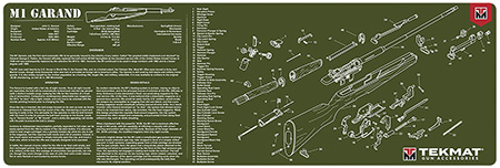 TekMat TEKR36M1GARAND-OD M1 Garand Cleaning Mat OD Green Rubber 12"x36" M1 Garand Parts Diagram