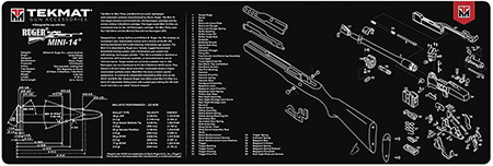 TekMat TEKR36MINI14 Ruger Mini-14 Cleaning Mat Black/White Rubber 12"x36" Ruger Mini-14 Parts Diagram