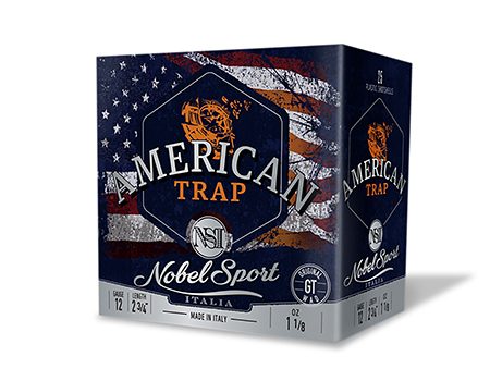 Nobel/Eurosports LLC ANS2788 American Trap  12Gauge 2.75" 8Shot 25 Per Box/10 Case *Sold by the Case