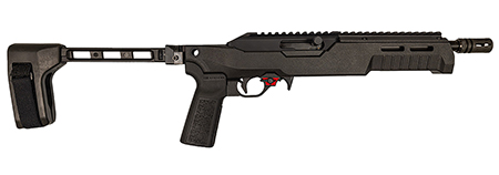 Franklin Armory 0230000BLK F22  22 LR 10+1 8" Black Threaded Barrel, Black Aluminum Receiver w/Picatinny Rail, SB Tactical 1913 Brace