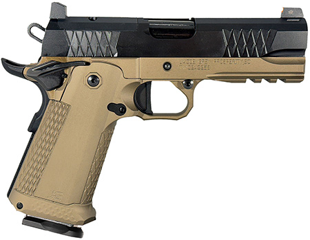 JACOB GREY FIREARMS TWC9EBB TWC9  9mm Luger 17+1 4.25" Black Bull Barrel, Black Optic Ready/Serrated Steel Slide, Battle Brown Aluminum Frame w/Beavertail  &  Picatinny Rail