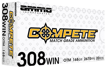 Ammo Inc  Compete  308Win 168gr Open Tip Match 20 Per Box/10 Case