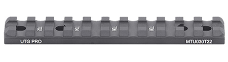 Leapers MTU030T22 Optic Mount  Matte Black Anodized Aluminum Aluminum