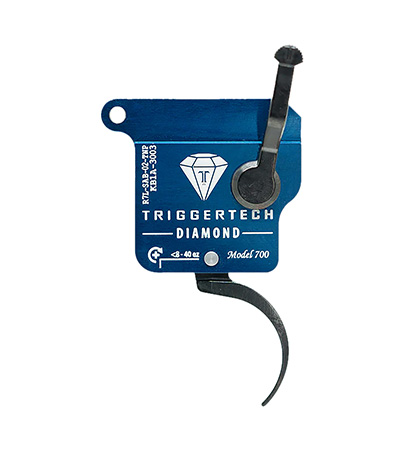 TriggerTech R7LSAB02TNP Diamond  Black Curved Fits Remington 700 Left Hand