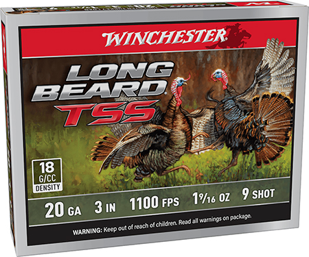 Winchester Ammo LBTSS2039 Long Beard TSS  20Gauge 3" 1 5/8oz Tungsten 9Shot 5 Per Box/10 Case
