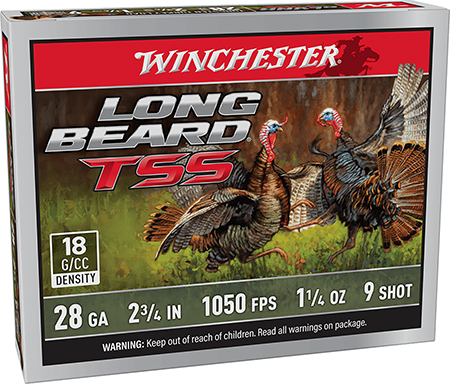 Winchester Ammo LBTSS289 Long Beard TSS  28Gauge 2.75" 1 1/4oz Tungsten 9Shot 5 Per Box/10 Case