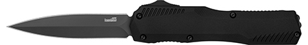 Kershaw 9000DE Livewire  Automatic 3.45" OTF Spear Point Plain Black PVD CPM MagnaCut Steel Blade, Black Anodized Aluminum Handle