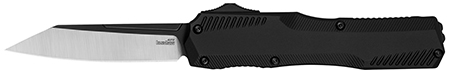Kershaw 9000R Livewire  Automatic 3.30" OTF Reverse Tanto Plain Black PVD Flats/Satin Grinds CPM MagnaCut Steel Blade, Black Anodized Aluminum Handle