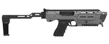 Meta Tactical Llc MX1-PS-GY MX-1 Conversion Kit Compatible w/Glock, Gray Aluminum Frame w/M-LOK  &  Picatinny Rail, Black Polymer Folding Stabilizer