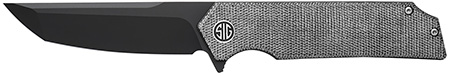 Sig Sauer Knives VA9BB Validus  3.78" Folding Drop Point Plain Black PVD M390 Steel Blade, 4.76" Black Textured G10 Handle
