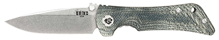 Southern Grind SG06130026 Spider Monkey  3.25" Folding Drop Point Plain CPM MagnaCut Steel Blade 4.19" Denim Micarta