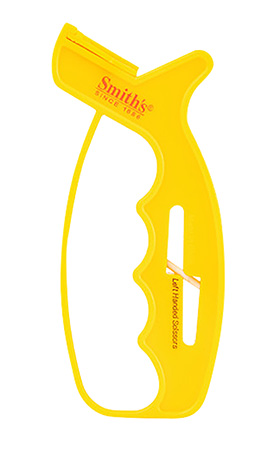 Smiths Products JIFFS 10-Second Knife  &  Scissor Sharpener Hand Held Fine, Coarse Carbide, Ceramic Sharpener Plastic Handle Yellow