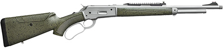 Davide Pedersoli 010G732457 Boarbuster Guidemaster-X 45-70 Gov 5+1 19" Silver Cerakote Threaded Barrel  &  Receiver w/Picatinny Rail, Green Adj Cheek Riser Synthetic Stock