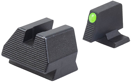 HK 51000938 Night Sight Set  Fixed Extended Green Tritium/Black Frame, Fits H & K VP9 9mm Luger