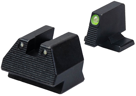 HK 51000939 Night Sight Set  Fixed Green Tritium/Black Frame Fits HK VP9 9mm Luger