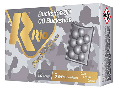 Rio Ammunition RB129   12Gauge 2.75" 00 Buck Shot 5 Per Box/50 Case