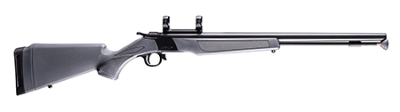 CVA PR2119M Wolf  50 Cal 24" Blued Steel Barrel  &   Steel Receiver w/Picatinny Rail, Fixed Stealth Gray Synthetic Stock