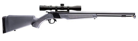 CVA PR2119SCP Wolf w/Optic 50 Cal 24" Blued Steel Barrel  &  Drilled  &  Tapped Steel Receiver, Fixed Stealth Gray Synthetic Stock, KonusShot 3-9x32mm