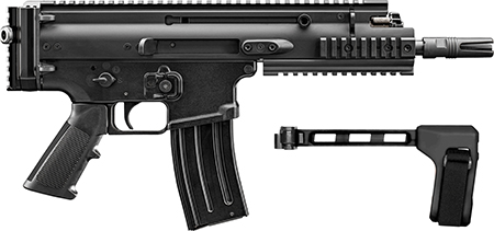 FN 38101884 SCAR 15P 5.56x45mm 10+1 7.50" Black Black Anodized Picatinny Rail Aluminum Receiver SB Tactical Brace