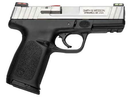 Smith  &  Wesson 11907 SD VE 9mm Luger Caliber with 4" Barrel, 10+1 Capacity, Matte Black Finish Picatinny Rail Frame, Serrated Stainless Steel Slide, Textured Polymer Grip  &  HiViz Sights