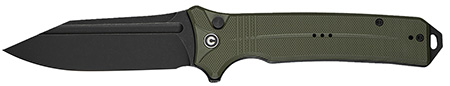 Civivi Knives C23080-3 Neurohaptic  EDC 3.74" Folding Clip Point Plain Black Stonewashed Nitro-V Steel Blade, OD Green Textured G10 Handle