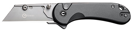 Civivi Knives C23039B-4 Elementum Utility All Purpose Utility Plain 6Cr13 Stainless Steel Blade, Gray Aluminum Handle, 3 Blades  &  Pouch
