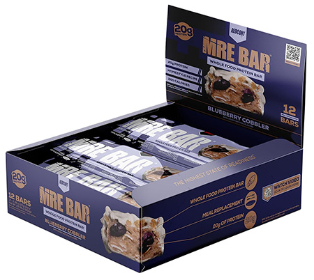 Redcon1 RC1MREBBBC12 MRE Protein Bar Blue Berry Cobbler 12 Pack